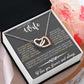 To My Beautiful Wife, Forever And Always, Interlocking Hearts Necklace, For Wife With Message Card, Birthday, Valentine's Day Gift For Her