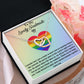 Interlocking Heart Necklace For Soulmate, For Your LGBTQ Partner, With Message Card, Pride Necklace,