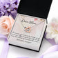 DEAR MOM, INTERLOCKING HEART NECKLACE FOR MOM TO BE, NECKLACE WITH MESSAGE CARD, BIRTHDAY, MOTHER'S DAY GIFT FOR HER