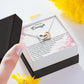 YOU ARE ENOUGH, INTERLOCKING HEART NECKLACE FOR HER, UNIQUE GIFT WITH MESSAGE CARD, GIFT FOR ALL OCCASION