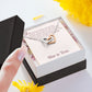 INTERLOCKING HEART NECKLACE WITH MESSAGE CARD, Gift To Self Motivate your loved ones, UNIQUE GIFT FOR HER