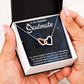 TO MY BEAUTIFUL SOULMATE, INTERLOCKING HEART NECKLACE, FOR COUPLES, BIRTHDAY GIFT FOR HER, NECKLACE WITH MESSAGE CARD