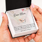 DEAR MOM, INTERLOCKING HEART NECKLACE FOR MOM TO BE, NECKLACE WITH MESSAGE CARD, BIRTHDAY, MOTHER'S DAY GIFT FOR HER