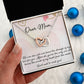 DEAR MOM, INTERLOCKING HEART NECKLACE FOR MOM TO BE, NECKLACE WITH MESSAGE CARD, BIRTHDAY, MOTHER'S DAY GIFT FOR HER