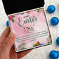 HAPPY EASTER, INTERLOCKING HEART NECKLACE WITH MESSAGE CARD, EASTER GIFT FOR FAMILY AND FRIENDS
