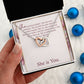 INTERLOCKING HEART NECKLACE WITH MESSAGE CARD, Gift To Self Motivate your loved ones, UNIQUE GIFT FOR HER