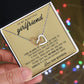 TO MY BEAUTIFUL GIRLFRIEND, INTERLOCKING HEART NECKLACE, FOR GIRLFRIEND, BIRTHDAY GIFT FOR HER