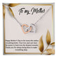 MOTHER'S DAY GIFT, Interlocking Hearts Necklace WITH MESSAGE, BIRTHDAY GIFT FOR MOM, FROM SON/DAUGHTER
