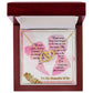 To My Wife, I Love you, Interlocking Hearts Necklace, For Wife With Message Card, Birthday, Valentine's Day Gift For Her