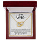 To My Wife, Interlocking Hearts Necklace, For Wife With Message Card, Birthday, Valentine's Day Gift For Her