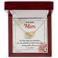 TO MY LOVING MOM, INTERLOCKING HEART NECKLACE FOR MOM, NECKLACE WITH MESSAGE CARD, BIRTHDAY, MOTHER'S DAY GIFT FOR HER