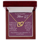 TO MY BEAUTIFUL NIECE, INTERLOCKING HEART NECKLACE FOR YOUR NIECE ON HER GRADUATION, CONGRATULATION GIFT FOR HER
