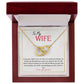 To My Wife I Love You Forever, Interlocking Hearts Necklace, For Wife With Message Card, Birthday, Valentine's Day Gift For Her