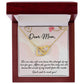 DEAR MOM, INTERLOCKING HEART NECKLACE FOR MOM TO BE, NECKLACE WITH MESSAGE CARD, BIRTHDAY, MOTHER'S DAY GIFT FOR HER