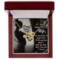 HAPPY MOTHER'S DAY, Interlocking Hearts Necklace WITH MESSAGE CARD FOR HER, MOTHER'S DAY GIFT, FORM SON/DAUGHTER