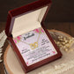 I WILL ALWAYS BE THERE FOR YOU, INTERLOCKING HEART NECKLACE, FOR COUPLES, BIRTHDAY GIFT FOR HER, NECKLACE WITH MESSAGE CARD