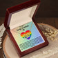 Interlocking Heart Necklace For Soulmate, For Your LGBTQ Partner, With Message Card, Pride Necklace,