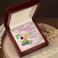 MY GORGEOUS GIRLFRIEND, INTERLOCKING HEART NECKLACE FOR LOVELY SOULMATE, FOR YOUR LGBTQ PARTNER, WITH MESSAGE CARD, PRIDE NECKLACE,