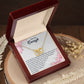 YOU ARE ENOUGH, INTERLOCKING HEART NECKLACE FOR HER, UNIQUE GIFT WITH MESSAGE CARD, GIFT FOR ALL OCCASION
