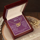 TO MY BEAUTIFUL NIECE, INTERLOCKING HEART NECKLACE FOR YOUR NIECE ON HER GRADUATION, CONGRATULATION GIFT FOR HER