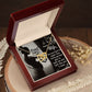 HAPPY MOTHER'S DAY, Interlocking Hearts Necklace WITH MESSAGE CARD FOR HER, MOTHER'S DAY GIFT, FORM SON/DAUGHTER