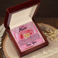 To My Beautiful Mom, Interlocking Hearts Necklace with Special Message Card - Perfect Birthday Gift from Daughter/Son