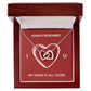 ALWAYS REMEMBER I LOVE YOU, INTERLOCKING HEART NECKLACE, FOR COUPLES, BIRTHDAY GIFT FOR HER, NECKLACE WITH MESSAGE CARD