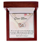 DEAR MOM, INTERLOCKING HEART NECKLACE FOR MOM TO BE, NECKLACE WITH MESSAGE CARD, BIRTHDAY, MOTHER'S DAY GIFT FOR HER
