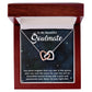 TO MY BEAUTIFUL SOULMATE, INTERLOCKING HEART NECKLACE, FOR COUPLES, BIRTHDAY GIFT FOR HER, NECKLACE WITH MESSAGE CARD