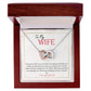 To My Wife I Love You Forever, Interlocking Hearts Necklace, For Wife With Message Card, Birthday, Valentine's Day Gift For Her