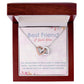BEST FRIEND I LOVE YOU, INTERLOCKING HEART NECKLACE WITH MESSAGE CARD, FOR SISTERS, FRIENDS, BFF, BIRTHDAY, FRIENDSHIP DAY GIFT FOR HER