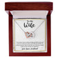 To My Wife, Interlocking Hearts Necklace, For Wife With Message Card, Birthday, Valentine's Day Gift For Her