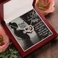 HAPPY MOTHER'S DAY, Interlocking Hearts Necklace WITH MESSAGE CARD FOR HER, MOTHER'S DAY GIFT, FORM SON/DAUGHTER