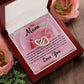 To My Beautiful Mom, Interlocking Hearts Necklace with Special Message Card - Perfect Birthday Gift from Daughter/Son