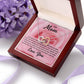 To My Beautiful Mom, Interlocking Hearts Necklace with Special Message Card - Perfect Birthday Gift from Daughter/Son