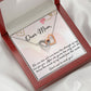 DEAR MOM, INTERLOCKING HEART NECKLACE FOR MOM TO BE, NECKLACE WITH MESSAGE CARD, BIRTHDAY, MOTHER'S DAY GIFT FOR HER