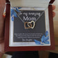 TO MY AMAZING MOM, INTERLOCKING HEART NECKLACE FOR MOM, NECKLACE WITH MESSAGE CARD, BIRTHDAY, MOTHER'S DAY GIFT FOR HER