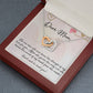 DEAR MOM, INTERLOCKING HEART NECKLACE FOR MOM TO BE, NECKLACE WITH MESSAGE CARD, BIRTHDAY, MOTHER'S DAY GIFT FOR HER