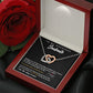 TO MY GORGEOUS SOULMATE I LOVE YOU, INTERLOCKING HEART NECKLACE, FOR COUPLES, BIRTHDAY GIFT FOR HER, NECKLACE WITH MESSAGE CARD