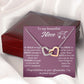 TO MY BEAUTIFUL NIECE, INTERLOCKING HEART NECKLACE FOR YOUR NIECE ON HER GRADUATION, CONGRATULATION GIFT FOR HER
