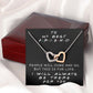 I WILL ALWAYS BE THERE FOR YOU, INTERLOCKING HEART NECKLACE WITH MESSAGE CARD, FOR SISTERS, FRIENDS, BFF, BIRTHDAY, FRIENDSHIP DAY GIFT FOR HER