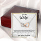 To My Wife, Interlocking Hearts Necklace, For Wife With Message Card, Birthday, Valentine's Day Gift For Her