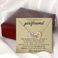 TO MY BEAUTIFUL GIRLFRIEND, INTERLOCKING HEART NECKLACE, FOR GIRLFRIEND, BIRTHDAY GIFT FOR HER