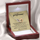 TO MY BEAUTIFUL GIRLFRIEND, INTERLOCKING HEART NECKLACE, FOR GIRLFRIEND, BIRTHDAY GIFT FOR HER