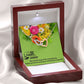 HAPPY EASTER, INTERLOCKING HEART NECKLACE WITH MESSAGE CARD, EASTER DAY GIFT FOR FAMILY AND FRIENDS