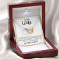 To My Wife, Interlocking Hearts Necklace, For Wife With Message Card, Birthday, Valentine's Day Gift For Her