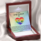 Interlocking Heart Necklace For Soulmate, For Your LGBTQ Partner, With Message Card, Pride Necklace,
