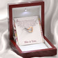 INTERLOCKING HEART NECKLACE WITH MESSAGE CARD, Gift To Self Motivate your loved ones, UNIQUE GIFT FOR HER