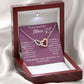 TO MY BEAUTIFUL NIECE, INTERLOCKING HEART NECKLACE FOR YOUR NIECE ON HER GRADUATION, CONGRATULATION GIFT FOR HER