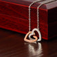 The Perfect Gift for Mom: Interlocking Hearts Necklace with Message Card from Daughter/Son